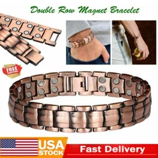 Copper Magnetic Therapy Bracelet Link Arthritis Pain Relieve Carpal Jewelry Gift