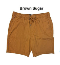 NEW GAP Men's Drawstring Waist Lightweight Pull-On Shorts Brown Sugar Size XL