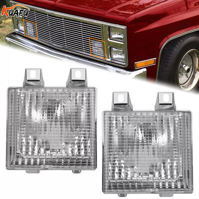 2X Front Turn Signal Parking Light Corner Lamp For 83-91 Chevy GMC