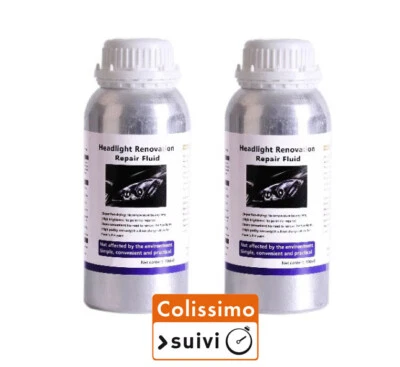 JOIGVFN Recharges 2X 800g pour Kit de Rénovation Phares Optiques Feux par polymérisation