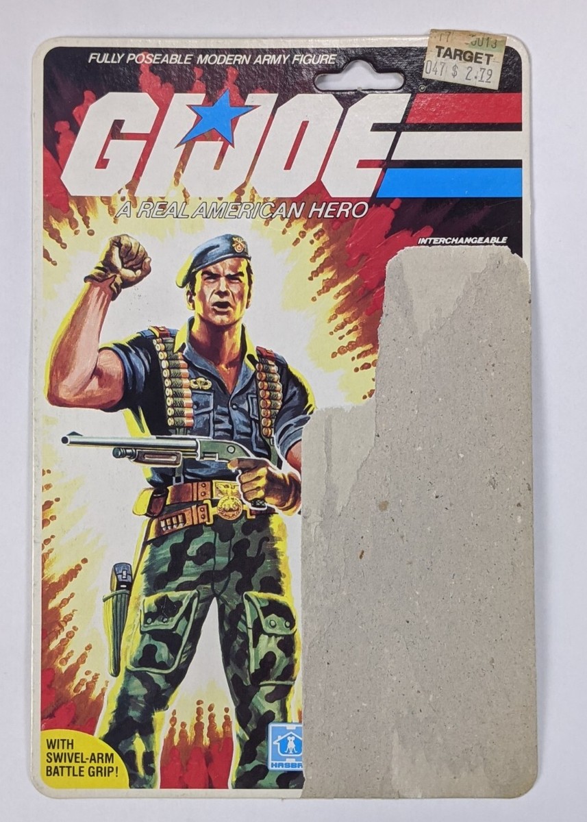 1985 Hasbro GI Joe Flint Backer Card & File Card Original Vintage
