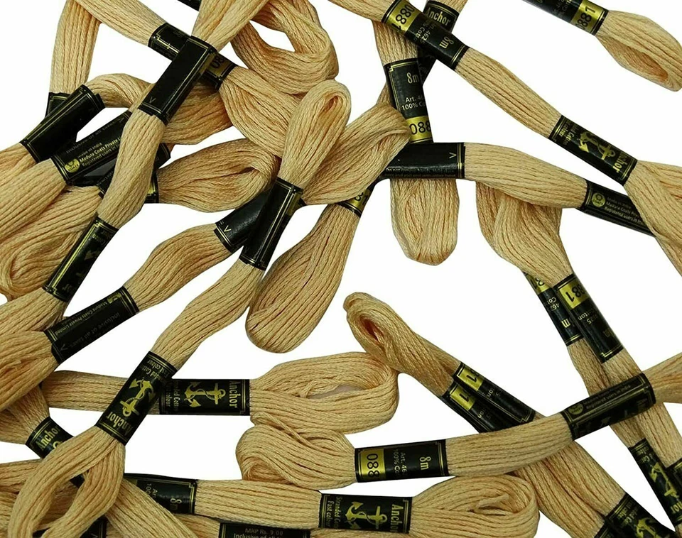 Anchor Threads Cross Stitch Stranded Cotton Thread Hand Embroidery Floss Beige - Image 3 of 4