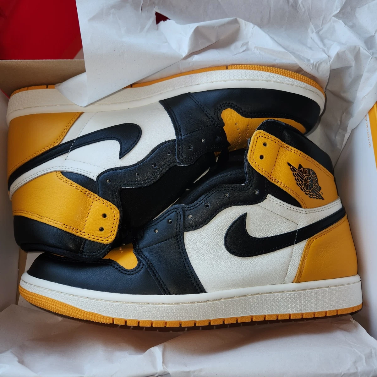 New Nike Air Jordan 1 Retro High OG Taxi Yellow Toe 555088-711 Men's New  Size 11