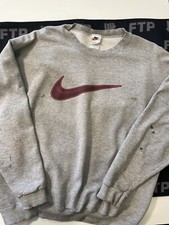 Vintage 90s Nike Big Logo Crewneck White Tag Made In USA