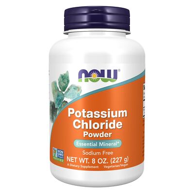 NOW Potassium Chloride Powder - 8 oz, Essential Mineral, Sodium Free, Hydration