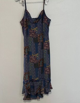 Vintage Oscar De La Renta Silk Patchwork Dress