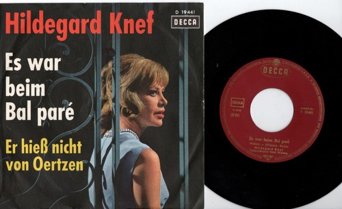 Hildegard Knef - Es war beim Ball pare (1964) - 7" Si. (D) in mint-