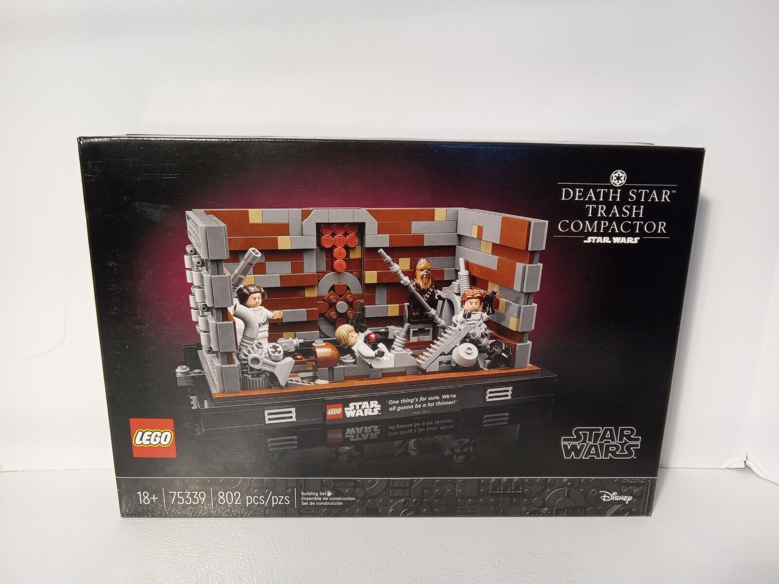 LEGO Star Wars Set 75339 Death Star Trash Compactor Diorama Skywalker Chewy New