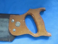 Vintage 23 1/2" 10 to handle 10TPI  E C ATKINS WARRANTED SUPERIOR Miter Saw