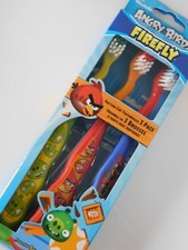 Childs Toothbrush Boys Angry Bird Soft Brush 3 Pack