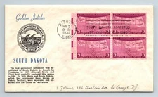 SC# 858-22b.2 FDC - Nice Cachet - Block of 4 - Pierre - L34292