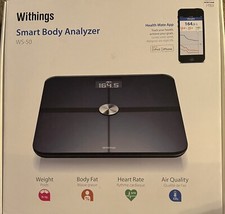 WITHINGS Smart Body Analyzer Scale Weight Body Fat Heart Rate Air Quality WS-50