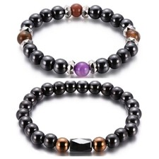 Black Magnetic Stone Bracelet Bangle Arthritis Cooper Pain Relief Gift New