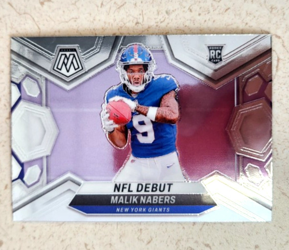 Malik Nabers RC "NFL Debut" Base #284 2024 Panini Mosaic New York Giants Rookie
