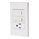 Volteck PA-APCO-E2B Armed plate 2 switches, 1 contact, 1mod, Spanish, white