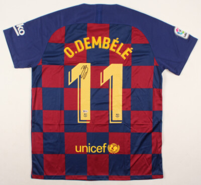 【直筆サイン】 バルセロナ 20-21 デンベレ ユニフォーム　dembele 直筆サイン】 バルセロナ 20-21 デンベレ ユニフォーム dembele