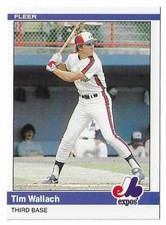 1984 Fleer Baseball Tim Wallach Card #291 Montreal Expos