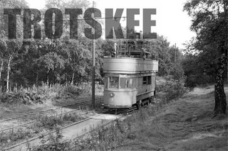 Larger Negative Leeds Corporation Double Decker Works Tram 2 1958