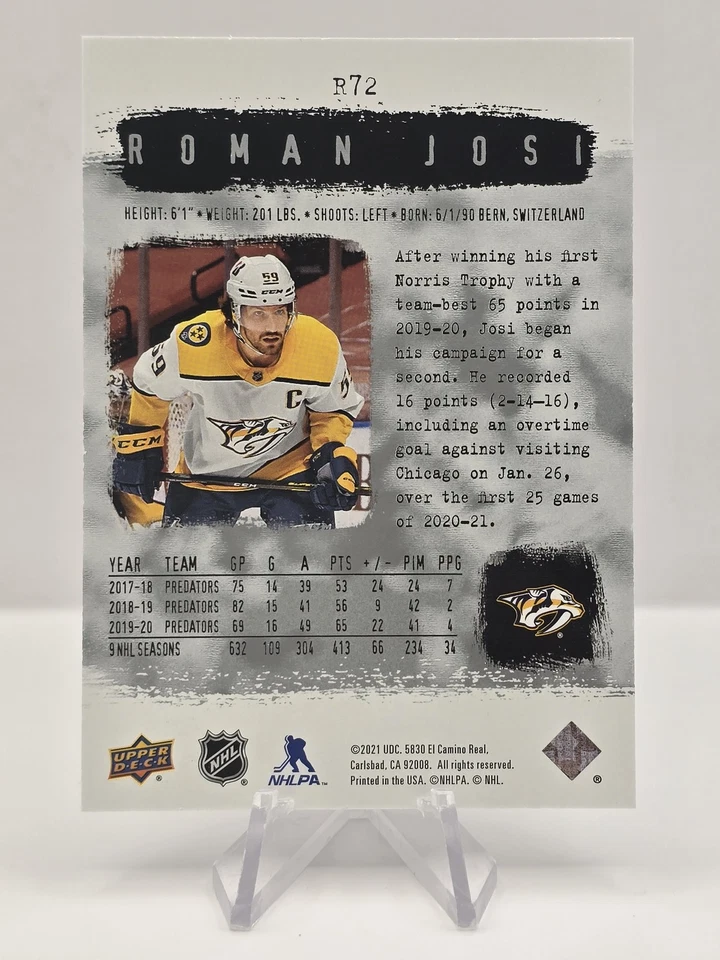 2020-21 SP Authentic #R72 Roman Josi 2000-01 Retro - Image 2 of 2
