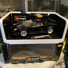 BURAGO 1/18 Diecast Model - Lamborghini Countach 1988 Black - cod 3047 - Boxed