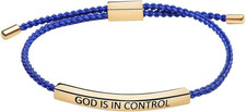 God Is In Control Inspirational Bracelets for Women,Christian Faith Bracelets Ha