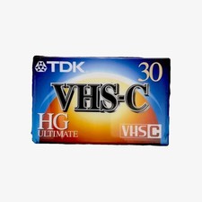 TDK 30 min. VHS-C. HG Ultimate Videocamera Cassetta Nastro di registrazione vuoto. Nuovo