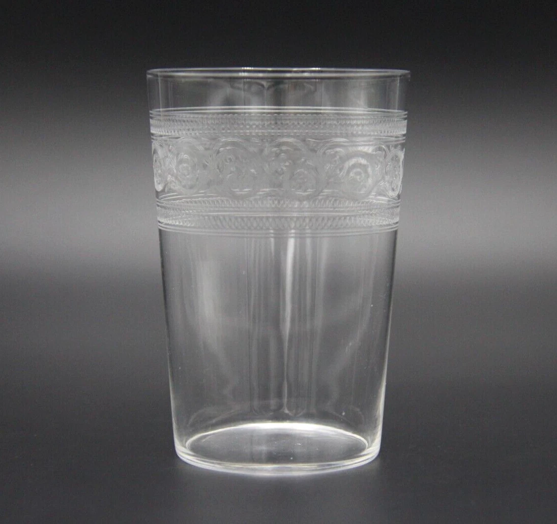 1900s BACCARAT Crystal "Athenienne" Pattern No. 7742 Flat Tumbler Made in France