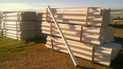 PVC Pipe - 4'' x 10' - SCH40 - Plain End - Plastic Pipe, Industrial Tubing 