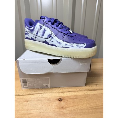 Nike Air Force 1  07 Skeleton QS Court Purple Mens 6 / Women s 7.5 New!
