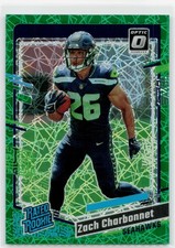 2023 Donruss Optic Zach Charbonnet Green Velocity Rated Rookie #294