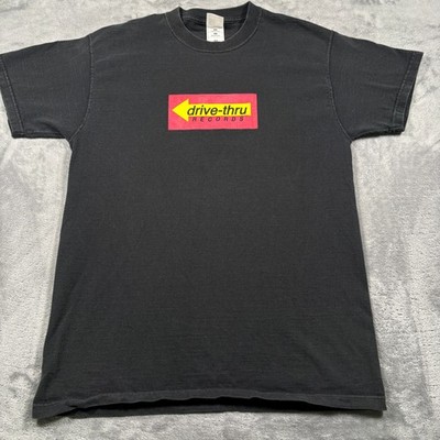 Vintage 90s Drive-Thru Records More Rock Than a Crack House T-Shirt Mens Medium