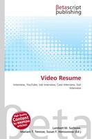 Lambert M. Surhone (U. A.) | Video Resume | Taschenbuch | Englisch (2026)