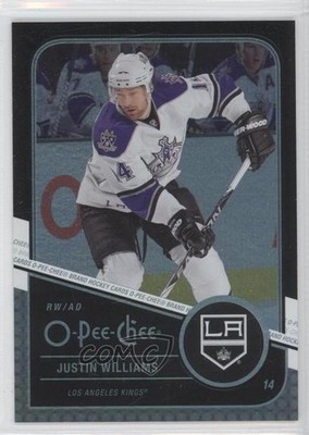 2011-12 O-Pee-Chee Rainbow Foil Black Border 57/100 Justin Williams #348 0a1