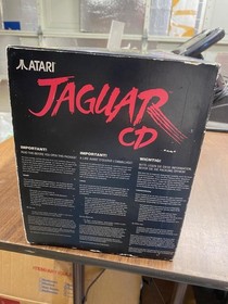 Atari Jaguar Console CD System Add on Only Black  with Box- not tested
