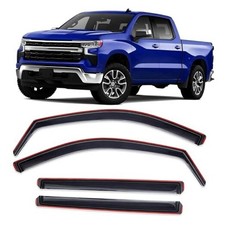in-Channel Window Rain Guards Fit for Chevy Silverado Silverado 2019 Crew Cab