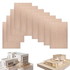 10 Pack Basswood Sheets 1/16  8 12 Inch, Thin Unfinished Plywood Wood