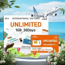 Seamless Roaming Global SIM 1GB - 30Days Unlimited 4G LTE Access in 51 Countries