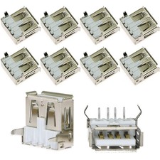 MEETOOT 10pcs 90 Degree 4-Pin USB Type A Standard Port Female Solder Jacks... 