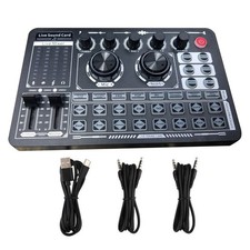 F999 Podcast Recording Equipment Live Sound Card Mixer Voice Easy To Operate