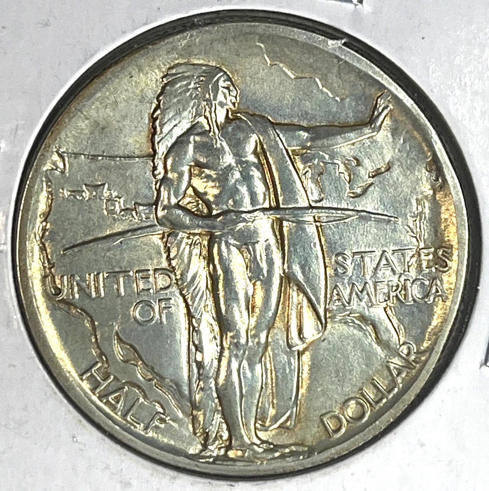 1926 OREGON TRAIL COMMEMORATIVE HALF DOLLAR UNC P463 - Image 2 of 2