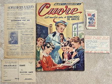 ALBUM LAMPO CUORE 1957 ORIGINALE COMPLETO  BELLO CON CEDOLE E BUSTINA RARO