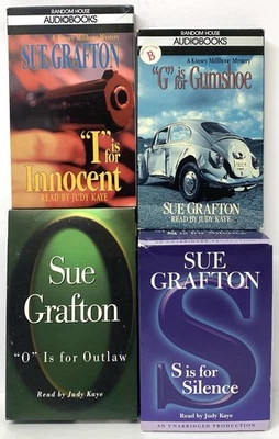 Sue Grafton Audiobook Cassette Tape Lot Of 4 Books Random House Mystery Suspense - Image 1 of 3