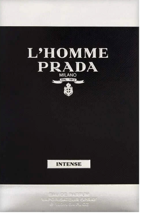 PRADA L'HOMME INTENSE EAU DE PARFUM SPRAY FOR MEN 3.3 Oz / 100 ml