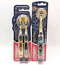 Harry Potter Colgate Kids Toothbrush Set, 2 Manual 1 Battery Powered Slytherin