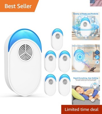6-Pack Ultrasonic Insect and Rodent Repeller   Chemical-Free Indoor Solution