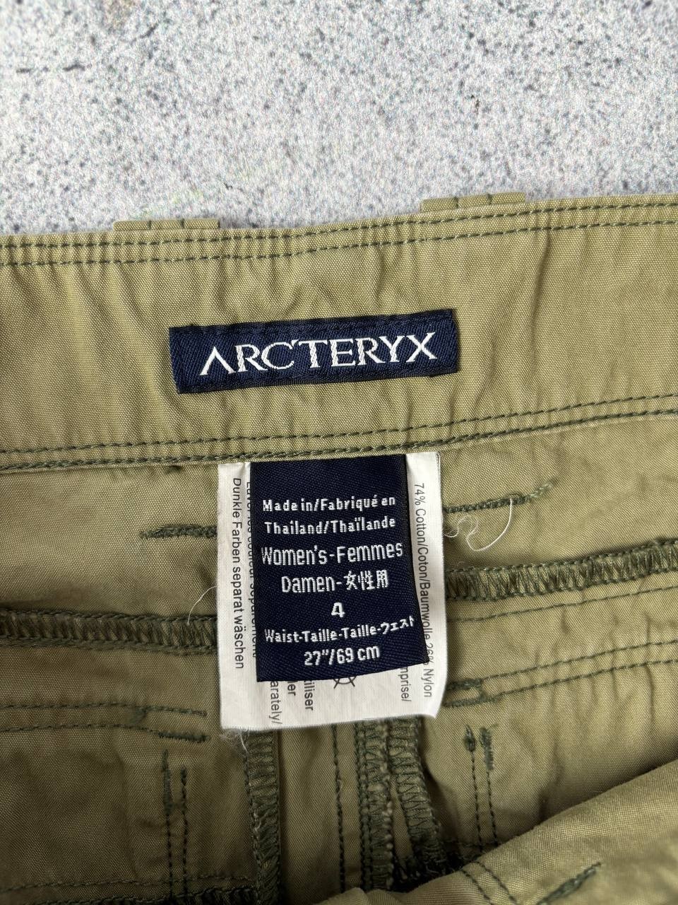 Arc'teryx pantaloncino donna taglia 4 cotone marrone elasticizzato cintura passante outdoor spiaggia
