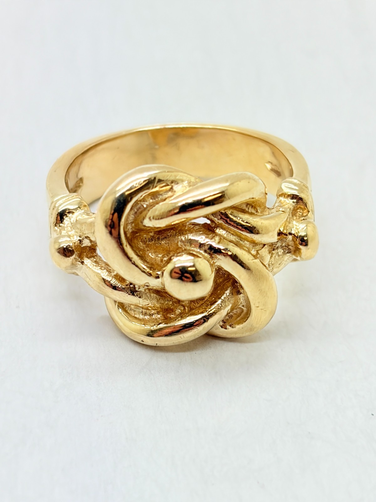 9ct Yellow Solid Gold Knot Ring - image 5
