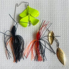Evergreen Spinnerbait Lure Set, 2pcs, Used, No Hook Covers, Blemished
