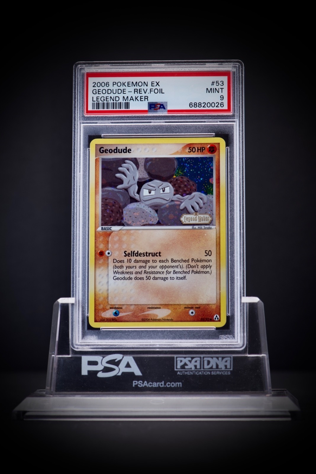 2006 Pokemon EX Legend Maker Geodude Rev Foil 53 PSA 9