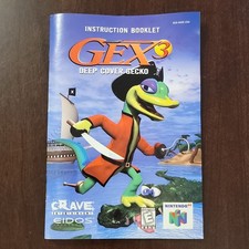 Crave Entertainment Gex 3 Instruction Booklet Nintendo 64 Original